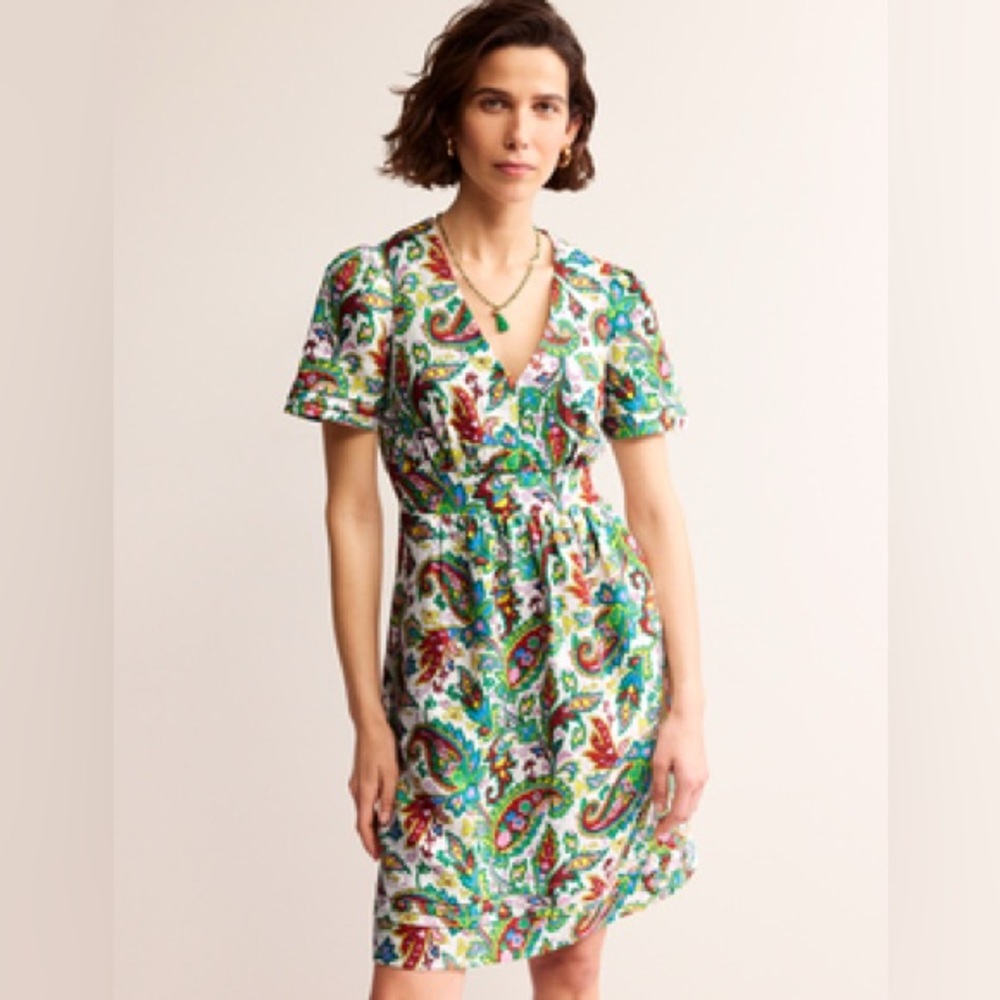 Boden Multicolor Paisley Midi Dress